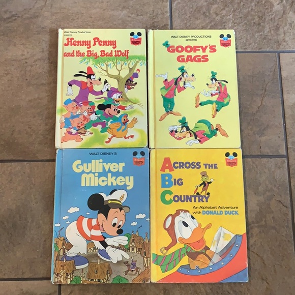 Vintage collection of Disney books